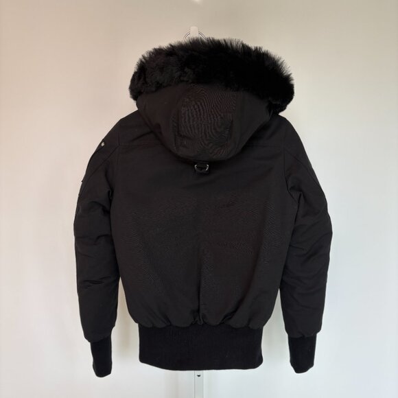 Moose Knuckles Women's Debbie Shearling Bomber Jacket Black in XS - Picture 2 of 7